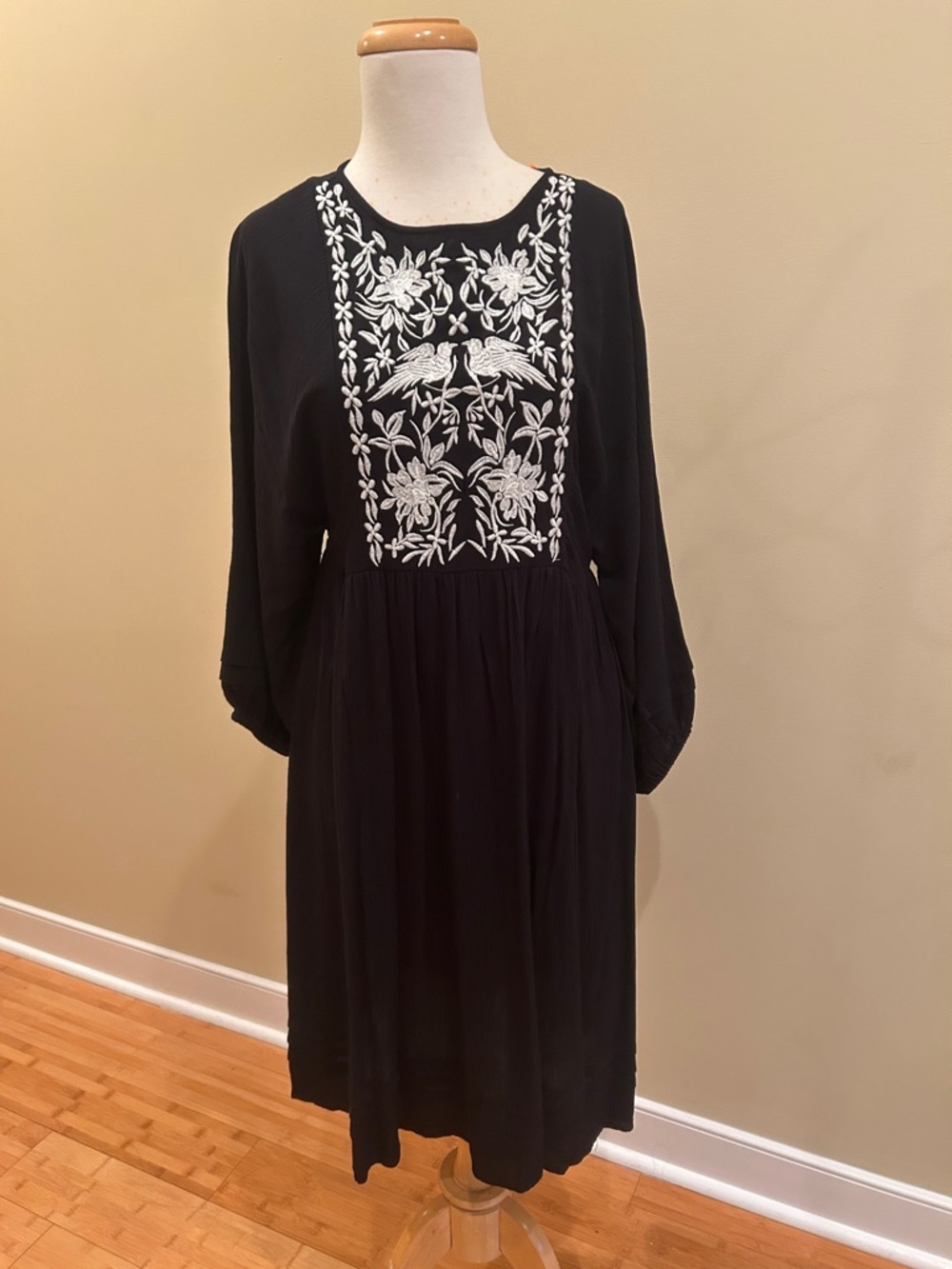 Knox Rose Boho Peasant black dress
